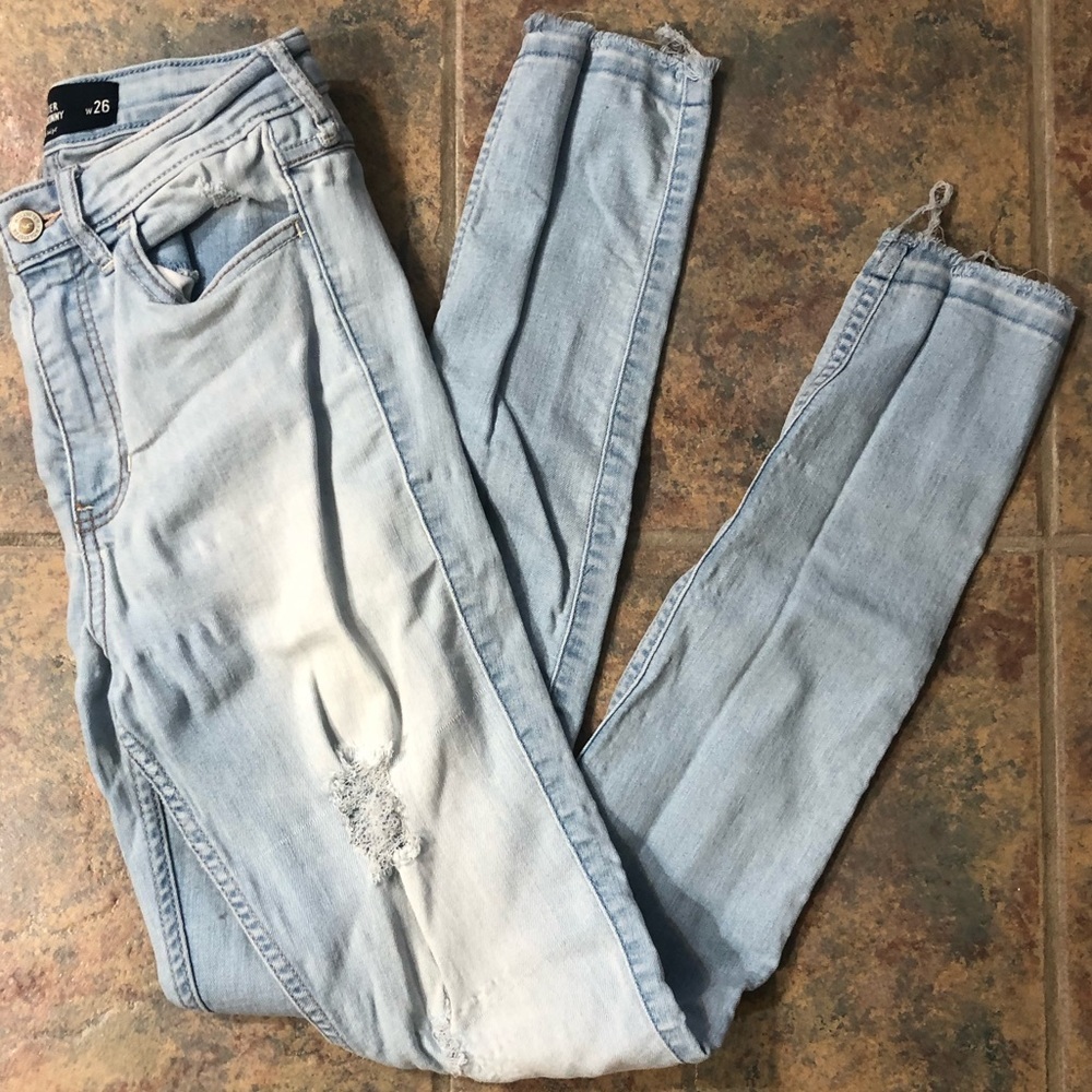 HOLLISTER 3 Super Skinny Highrise Lightwash Jeans